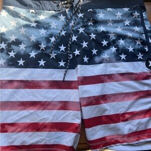 Hurley American Flag Men's Shorts - Red, White, Blue